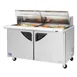 Turbo Air TST-60SD-24-N-CL 60" Mega Top Refrigerated Sandwich/Salad Prep Table w/ 2 Doors, 24 Pans 1 image