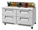 Turbo Air TST-60SD-D4-FB-N 60" 4-Drawer Sandwich and Salad Prep Table, 16 Pans, Stainless Steel 1 image