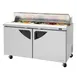Turbo Air TST-60SD-N-CL 60" Two Section Sandwich / Salad Prep Table w/ 2 Doors, 16 Pans 1 image