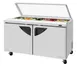 Turbo Air TST-60SD-N-GL 60" 2-Door Sandwich and Salad Prep Table, 16 Pans, Stainless Steel 1 image