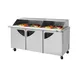 Turbo Air TST-72SD-30-N-SL 72" Mega Top Sandwich/Salad Prep Table w/ 3 Doors, 30 Pans 1 image