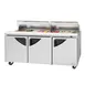 Turbo Air TST-72SD-N-CL 72" Three Section Sandwich / Salad Prep Table w/ 3 Doors, 18 Pans 1 image