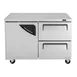 Turbo Air TUF-48SD-D2-N 48" 2-Section Undercounter Freezer w/ 2 Drawers & 1 Door, 12 cu. ft. 2 image