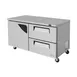 Turbo Air TUR-60SD-D2-N 60" Undercounter Refrigerator, Stainless Steel, 17 cu ft, 1 Door 2 Drawers 1 image