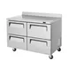 Turbo Air TWF-48SD-D4-N 48" 2-Section Worktop Freezer w/ 4 Drawers, 12 cu. ft. 1 image