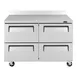 Turbo Air TWR-48SD-D4-N 48" 2-Section Worktop Refrigerator w/ 4 Drawers, 12 cu. ft. 3 image
