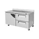 Turbo Air TWR-60SD-D2-N 60" 2-Section Worktop Refrigerator w/ 1 Door & 2 Drawers, 16 cu. ft. 1 image