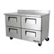 True TWT-48D-4-HC 48" 2-Section Worktop Refrigerator w/ 4 Drawers, Rear Mounted 1 image