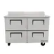True TWT-48D-4-HC 48" 2-Section Worktop Refrigerator w/ 4 Drawers, Rear Mounted 2 image