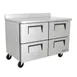 True TWT-48D-4-HC 48" 2-Section Worktop Refrigerator w/ 4 Drawers, Rear Mounted 3 image