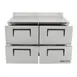 True TWT-48D-4-HC 48" 2-Section Worktop Refrigerator w/ 4 Drawers, Rear Mounted 5 image