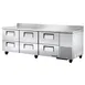 True TWT-93D-6-HC 93" 3-Section Worktop Refrigerator w/ 6 Drawers, Side Mount Front Breather 1 image