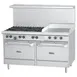 Garland US Range U60-6G24RR 60" Gas Restaurant Range w/ (6) Open Burners, 24" Griddle, (2) Standard Ovens, 304.000 BTU 1 image