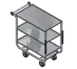 Winholt UC-3-2133SS Stainless Steel 3-Shelf Utility Cart w/ 500 lbs Per Shelf Capacity 1 image