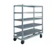 FWE UC-72-512AL Aluminum Queen Mary Banquet Cart w/ 5 Shelves, 12" Spacing 1 image