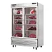 Everest EDA2 54-1/8" Two-Section Stainless Steel Meat Dry Aging & Thawing Cabinet, 50 cu ft, 2 Glass Doors, LED Controls, R290 1 image
