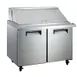 U-Star USSLM-2D 47" Two Section Mega Top Salad/Sandwich Prep Table w/ 2 Doors, 18 Pans 1 image