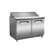 Valpro VP48S-HC 48" Two Section Sandwich/Salad Prep Table w/ 2 Doors, 12 Pans 1 image