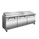 Valpro VP72SM-HC 72" 3-Door Mega Top Sandwich and Salad Prep Table, 27 Pans 1 image