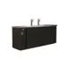 Valpro VPBD4-2 73" Draft Beer Cooler w/ 3 Kegs, 17.26 cu. ft., 2 Dual-Tap Towers, Black 1 image