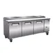 Valpro VPP94-HC 94" 3-Section Refrigerated Pizza Prep Table w/ 3 Doors, 12 Pans, 32 cu. ft. 1 image