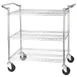 Winco VCCD-1836B 3-Tier 18" x 36" Wire Shelving Cart 1 image