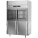 Victory DRSA-2D-S1-HD-HC 52" 2-Section Reach-In Refrigerator w/ 2 Sliding Glass & 2 Swing Solid Half Doors, Aluminum Interior, 45 cu. ft. 3 image