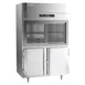Victory DRSA-2D-S1-HD-HC 52" 2-Section Reach-In Refrigerator w/ 2 Sliding Glass & 2 Swing Solid Half Doors, Aluminum Interior, 45 cu. ft. 1 image
