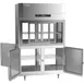 Victory DRSA-2D-S1-PT-HD-HC 52" 2-Section Pass-Thru Refrigerator, 4 Glass Sliding & 4 Solid Hinged Half Doors, Aluminum Interior, 48.5 cu ft 4 image