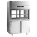 Victory DRSA-2D-S1-PT-HD-HC 52" 2-Section Pass-Thru Refrigerator, 4 Glass Sliding & 4 Solid Hinged Half Doors, Aluminum Interior, 48.5 cu ft 1 image