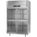 Victory FS-2N-S1-HG-HC 58" 4-Half Glass Door 2-Section Reach-In Freezer, Top Mounted, 41 cu. ft., Stainless Steel 1 image