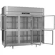 Victory FSA-3D-S1-EW-HG-HC 85.5" 3-Section Reach-In Freezer, 6 Half Glass Doors, Top Mounted, 74 cu. ft., Stainless Steel 4 image