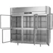 Victory FSA-3D-S1-EW-HG-HC 85.5" 3-Section Reach-In Freezer, 6 Half Glass Doors, Top Mounted, 74 cu. ft., Stainless Steel 5 image