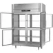 Victory RS-2D-S1-EW-PT-HG-HC 2-Section Wide Pass-Thru Refrigerator w/ 8 Glass Swing Half Doors, Stainless Steel, 53 cu. ft. 4 image