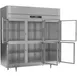 Victory RSA-3D-S1-EW-HG-HC 86" 3-Section Wide Reach-In Refrigerator w/ 6 Glass Swing Half Doors, Aluminum Interior, 74 cu. ft. 4 image
