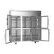 Victory VEFSA-3D-HG-HC 78" 3-Section Reach-In Freezer, 6 Half Glass Doors, Top Mounted, 69 cu. ft., Stainless Steel Front 4 image