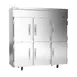 Victory VERSA-3D-HD-HC 78" 3-Section Reach-In Refrigerator w/ 6 Solid Half Doors, Aluminum Interior, 71.5 cu. ft. 1 image