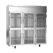 Victory VERSA-3D-HG-HC 78" 3-Section Reach-In Refrigerator w/ 6 Glass Half Doors, Aluminum Interior, 71.5 cu. ft. 1 image