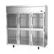 Victory VERSA-3D-HG-HC 78" 3-Section Reach-In Refrigerator w/ 6 Glass Half Doors, Aluminum Interior, 71.5 cu. ft. 3 image