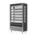 Beverage Air VMHCSL-18-1-B 47" Black Slim Open Air Merchandiser, 5 Shelves, Vertical Case, Glass Sides, 23 cu. ft. 2 image