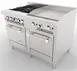 Venancio USA G482ST-24B24G 48" Gas Restaurant Range w/ (4) Open Burners, 24" Griddle Right, (1) Standard Oven, 198.000 BTU  1 image