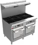 Venancio USA G602CO-60B 60" Gas Restaurant Range w/ (10) Open Burners, (2) Convection Ovens, 285.000 BTU 1 image