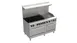Venancio USA PRM601G-ST 60" Gas Restaurant Range w/ (4) Open Burners, 36" Griddle Right, (1) Standard Oven, (1) Space Saver Oven, 267.000 BTU 1 image