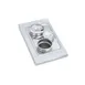 Vollrath 19193 Adapter Plate, Stainless Steel, 3 Cutout Holes - 1x 4-7/8" & 2x 6-3/8", Made in USA 1 image