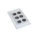 Vollrath 19195 Adapter Plate, 6 Round 4-1/4" Holes, 300 Stainless Steel, Fits 78710 Bain Marie Pots 1 image