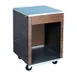 Vollrath 38760 2-Series Portable Cashier Station, 24"W x 24"D x 35"H, Stainless Steel, Cherry Woodgrain Finish 1 image