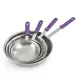 Vollrath 401080 Wear-Ever Aluminum Fry Pan, 10" (25.4 cm), Natural Finish, Removable Silicone Handle 1 image