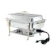 Vollrath 46045 – Brass Electric Chafer, 9 Qt Stainless Steel, Short‑End Plug‑In, UL, Made in USA 1 image