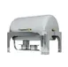 Vollrath 46080 NYNY 9qt Stl Chafer, Mirror Brass Knob, Roll‑Top 90°, Rack/Water, 2‑1/2" SPV, 2 Fuel 1 image