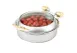 Vollrath 46124 Intrigue Induction Chafer – Rd 6‑Qt, 18‑8 SS + Brass Trim, 18‑0 SS Food Pan, Lid 1 image